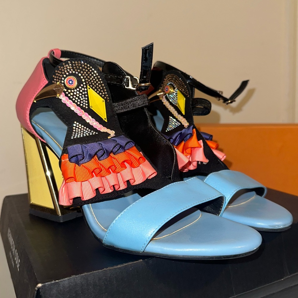 Italian Leather Ruffle Shoes